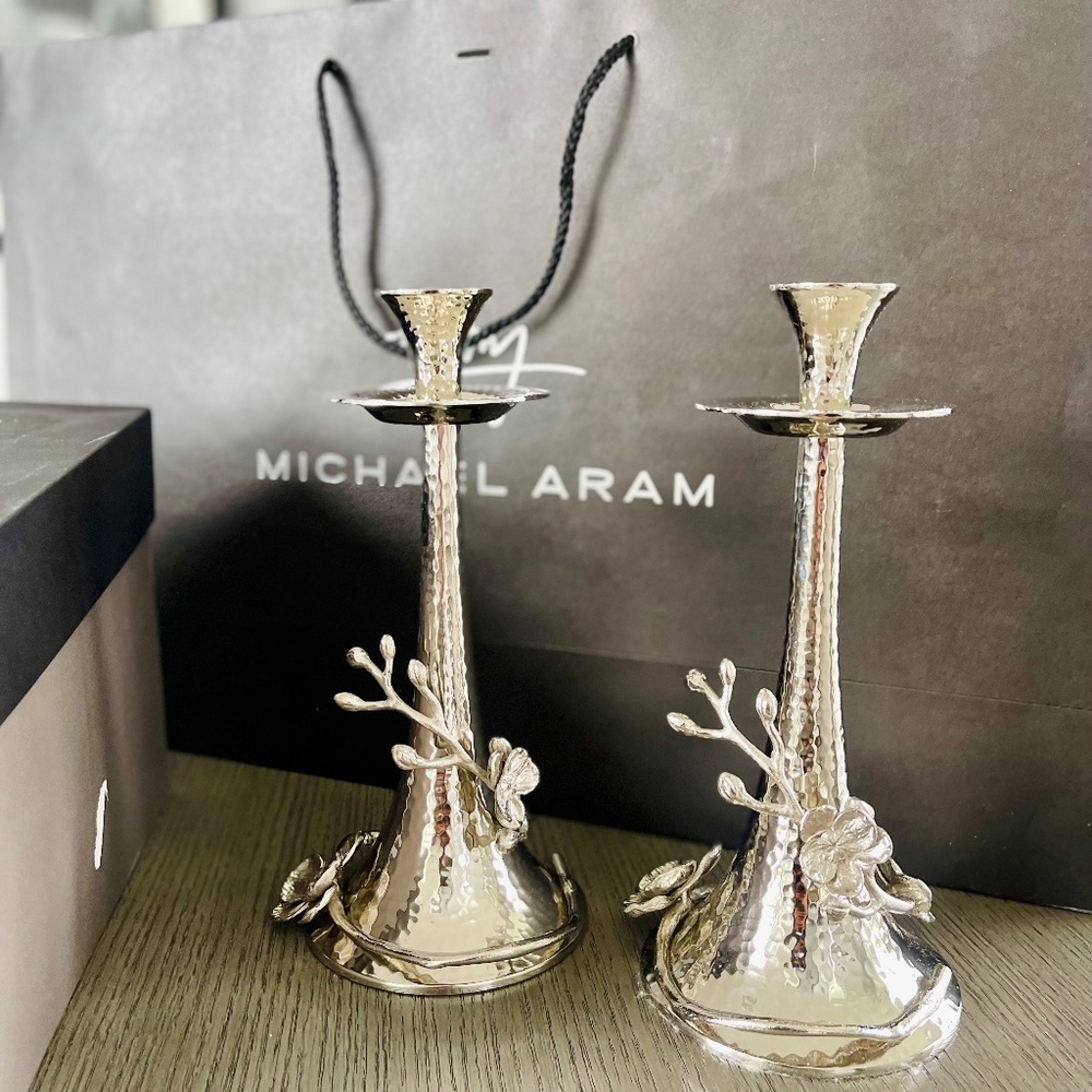 Michael Aram Cnadleholder, set of 2